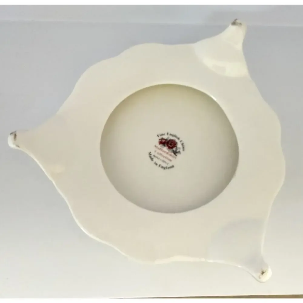 Vintage Royal Staffordshire Gold Accents & White Teapot Trivet Stand 4.25”